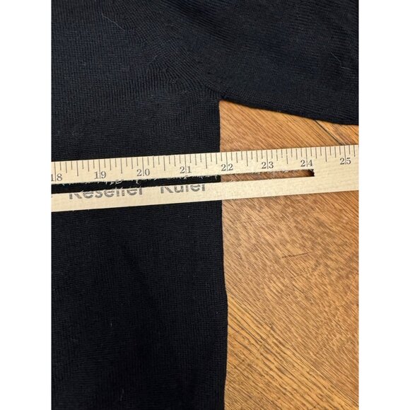 Banana Republic Mens L Sweater Black V-Neck Italian Dress Merino Wool - Picture 6 of 6